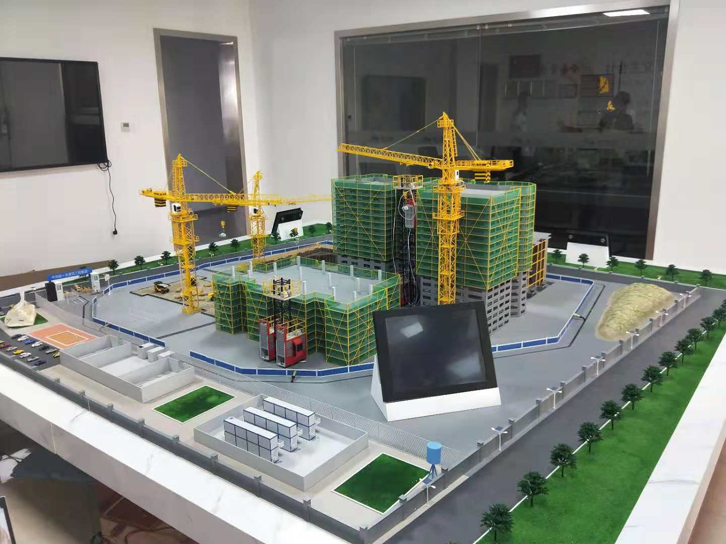 靖州建筑施工场景模型
